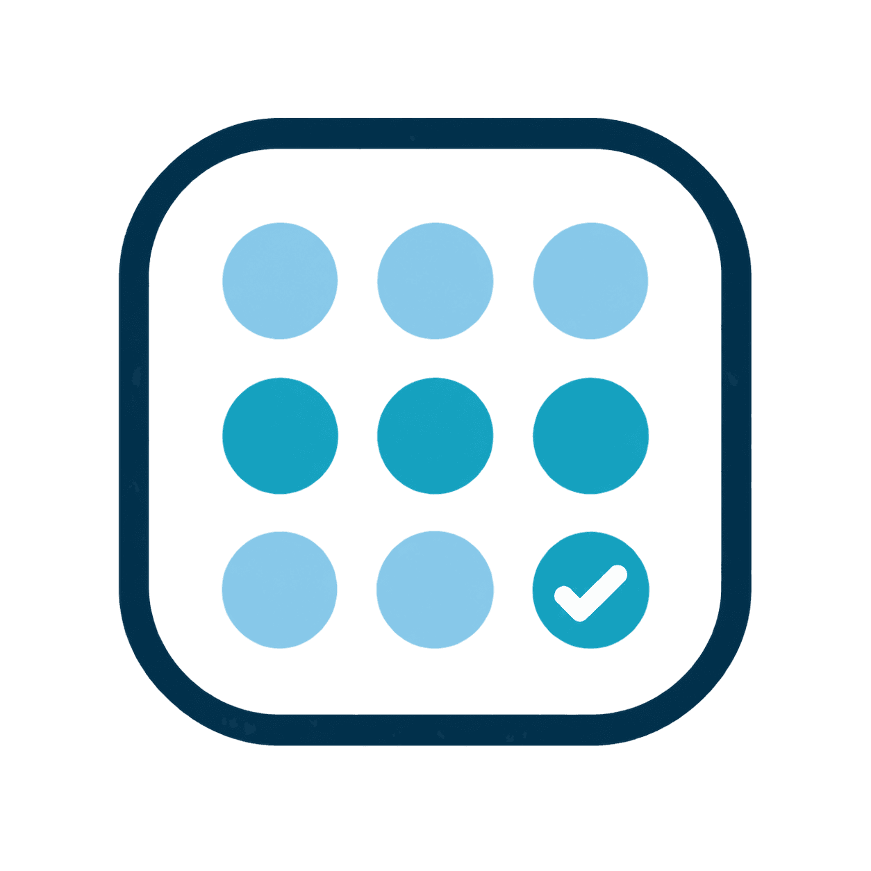 ReMark Habits app icon showing a three-by-three record grid with one completed mark